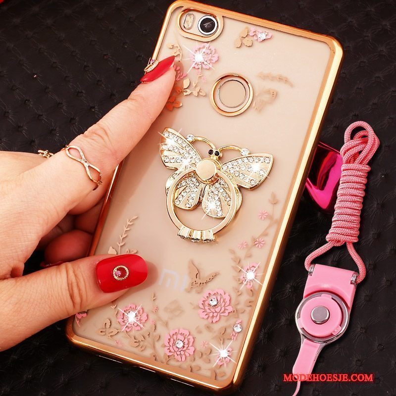 Hoesje Mi Max 2 Bescherming Ringtelefoon, Hoes Mi Max 2 Zacht Hanger Roze