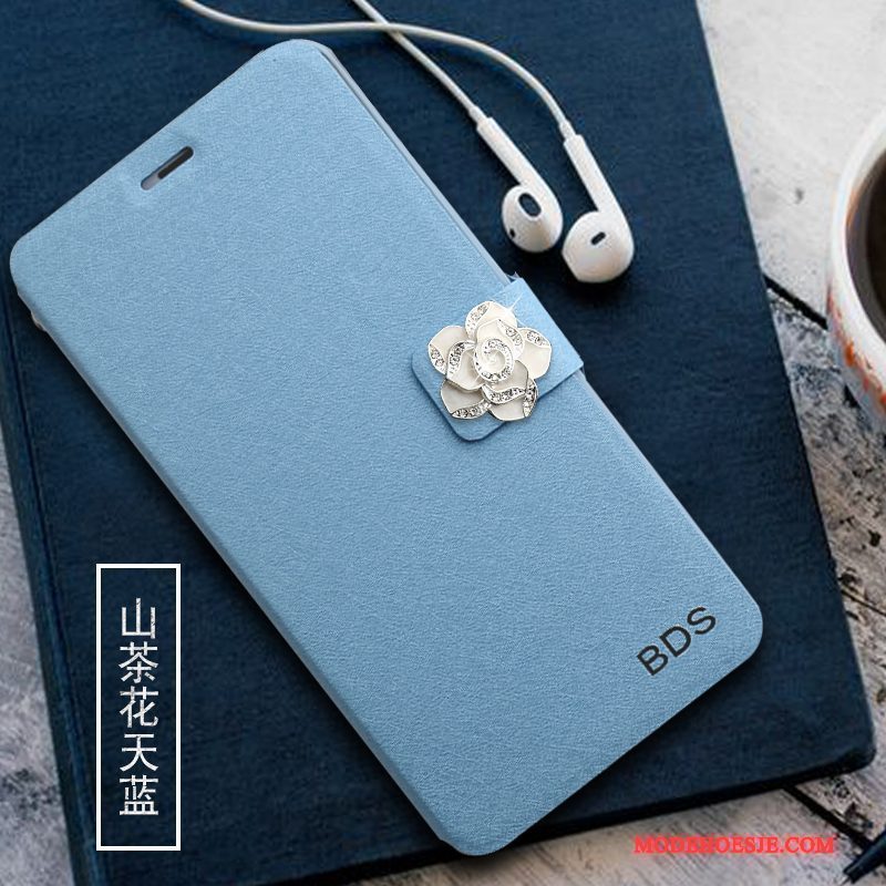 Hoesje Mi Max 2 Leer Roodtelefoon, Hoes Mi Max 2 Folio Anti-fall Mini