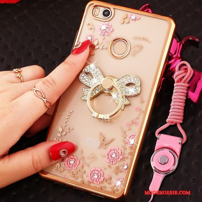 Hoesje Mi Max 2 Ondersteuning Opknoping Nek Mini, Hoes Mi Max 2 Scheppend Ring Goud
