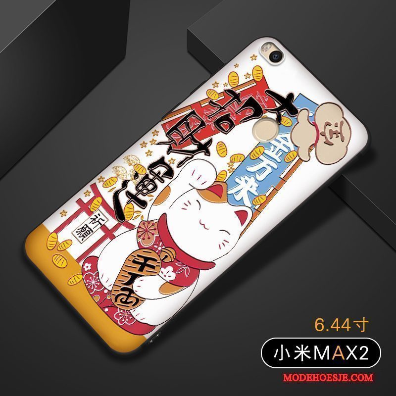 Hoesje Mi Max 2 Siliconen Lovers Anti-fall, Hoes Mi Max 2 Zacht Mini Rood