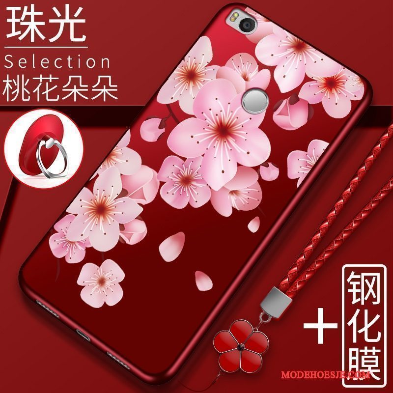 Hoesje Mi Max 2 Zacht Anti-fall Trend, Hoes Mi Max 2 Zakken Mini Rood