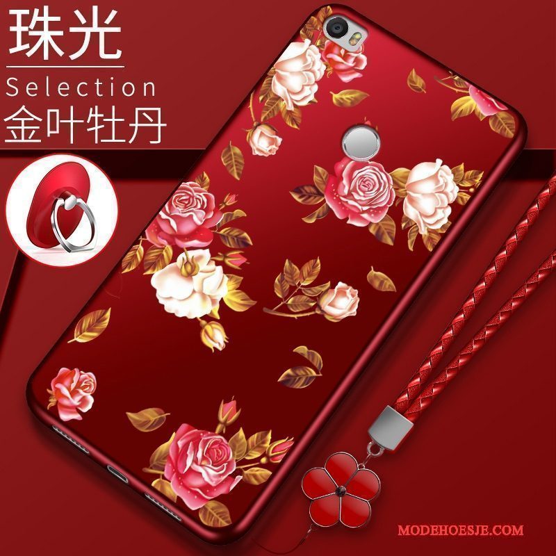 Hoesje Mi Max 2 Zacht Anti-fall Trend, Hoes Mi Max 2 Zakken Mini Rood