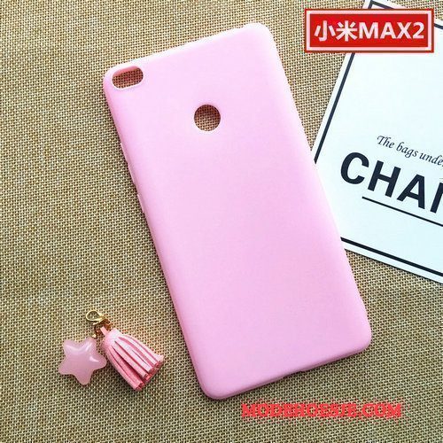 Hoesje Mi Max 2 Zacht Schrobben Mini, Hoes Mi Max 2 Bescherming Telefoon Roze