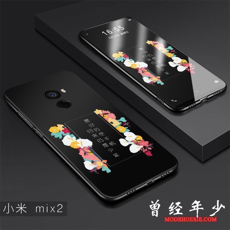 Hoesje Mi Mix 2 Bescherming Anti-fall Dun, Hoes Mi Mix 2 Zakken Schrobben Zwart