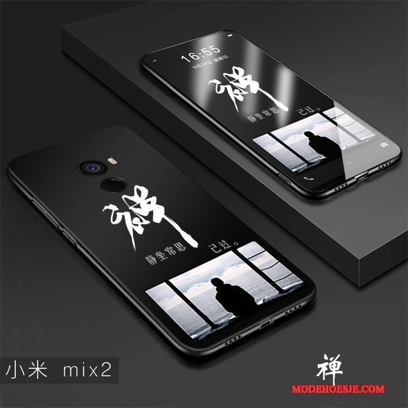 Hoesje Mi Mix 2 Bescherming Anti-fall Dun, Hoes Mi Mix 2 Zakken Schrobben Zwart