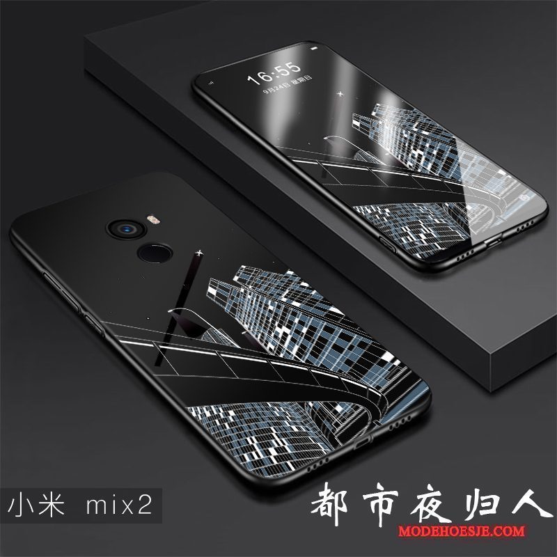 Hoesje Mi Mix 2 Bescherming Anti-fall Dun, Hoes Mi Mix 2 Zakken Schrobben Zwart