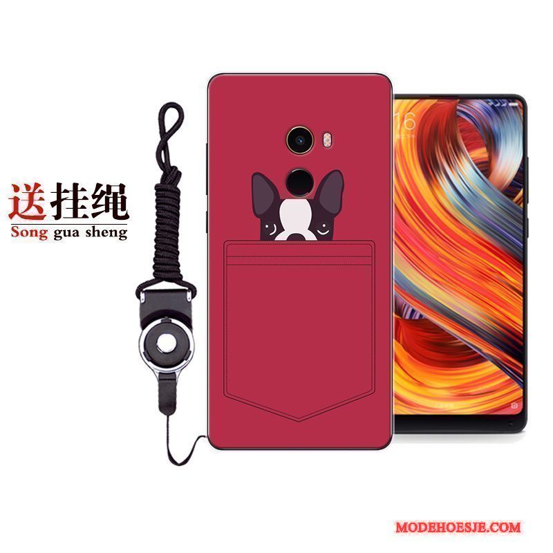 Hoesje Mi Mix 2 Bescherming Telefoon Mini, Hoes Mi Mix 2 Zakken Anti-fall Rood