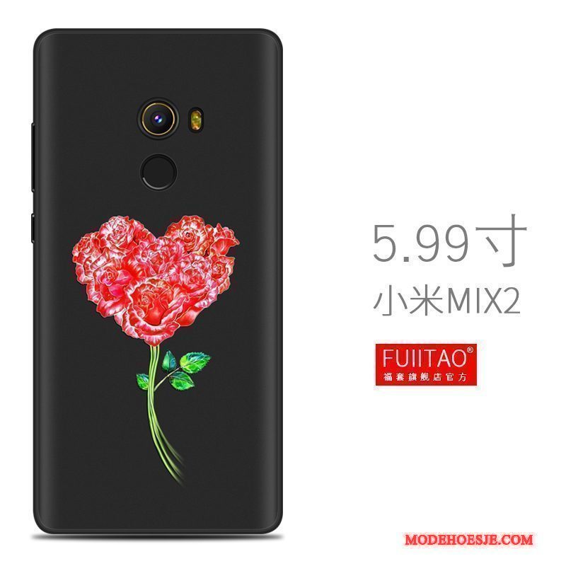 Hoesje Mi Mix 2 Bescherming Telefoon Trend, Hoes Mi Mix 2 Siliconen Zwart Schrobben