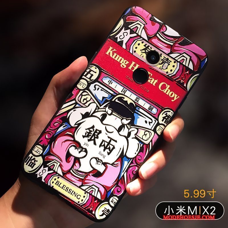 Hoesje Mi Mix 2 Kleur Nieuw Kat, Hoes Mi Mix 2 Siliconen Telefoon Trendy Merk