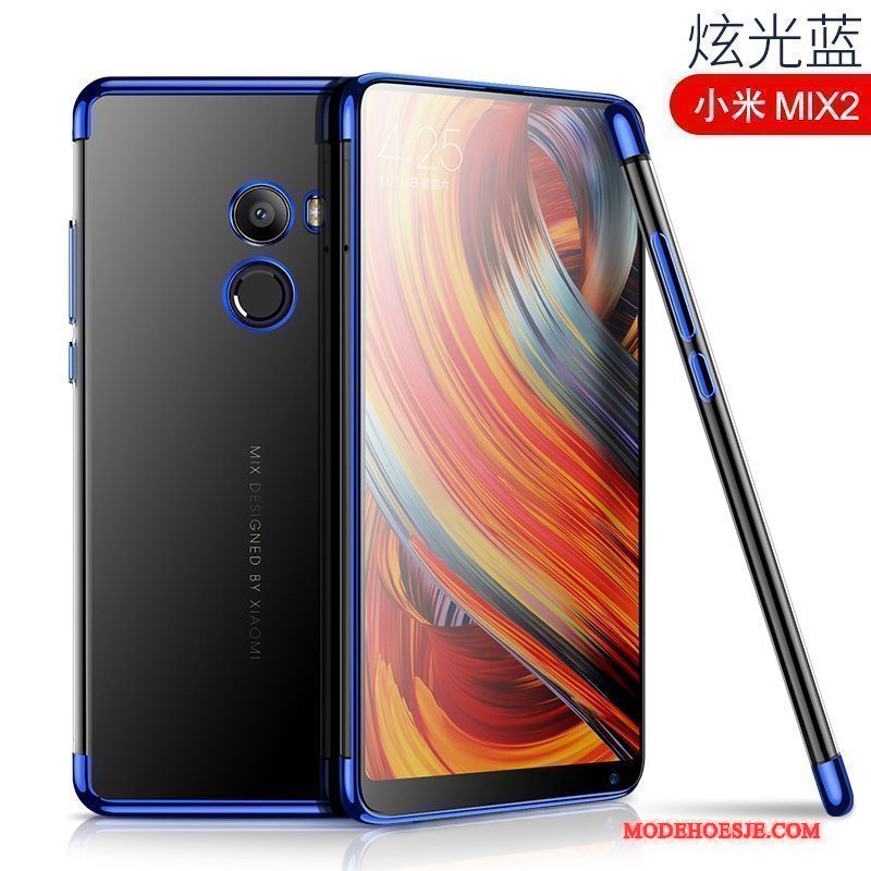 Hoesje Mi Mix 2 Scheppend Telefoon Blauw, Hoes Mi Mix 2 Bescherming Plating Dun