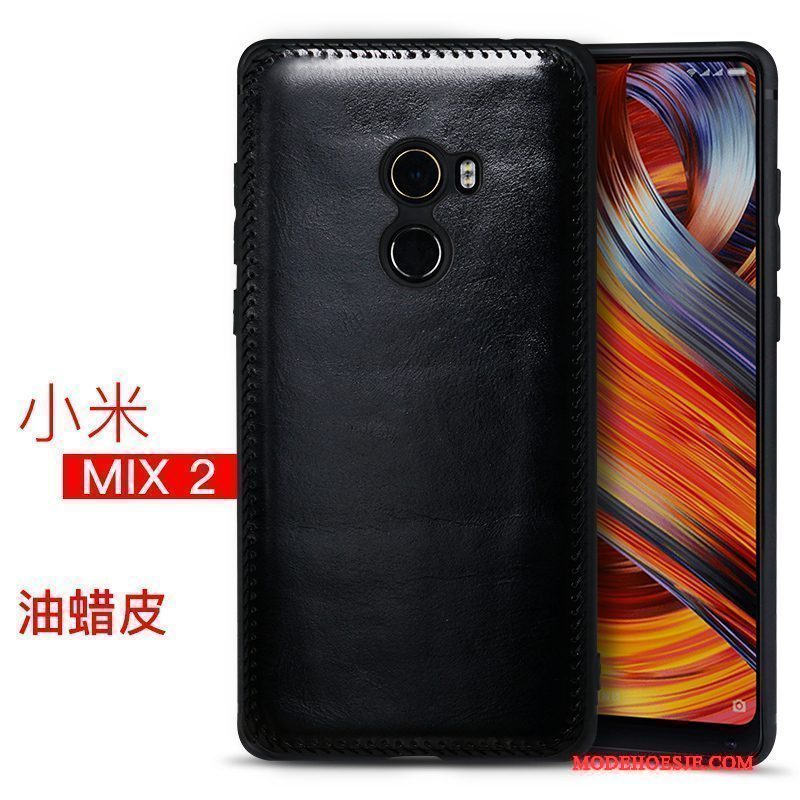 Hoesje Mi Mix 2 Zakken Anti-fall Zwart, Hoes Mi Mix 2 Siliconen Europa Persoonlijk