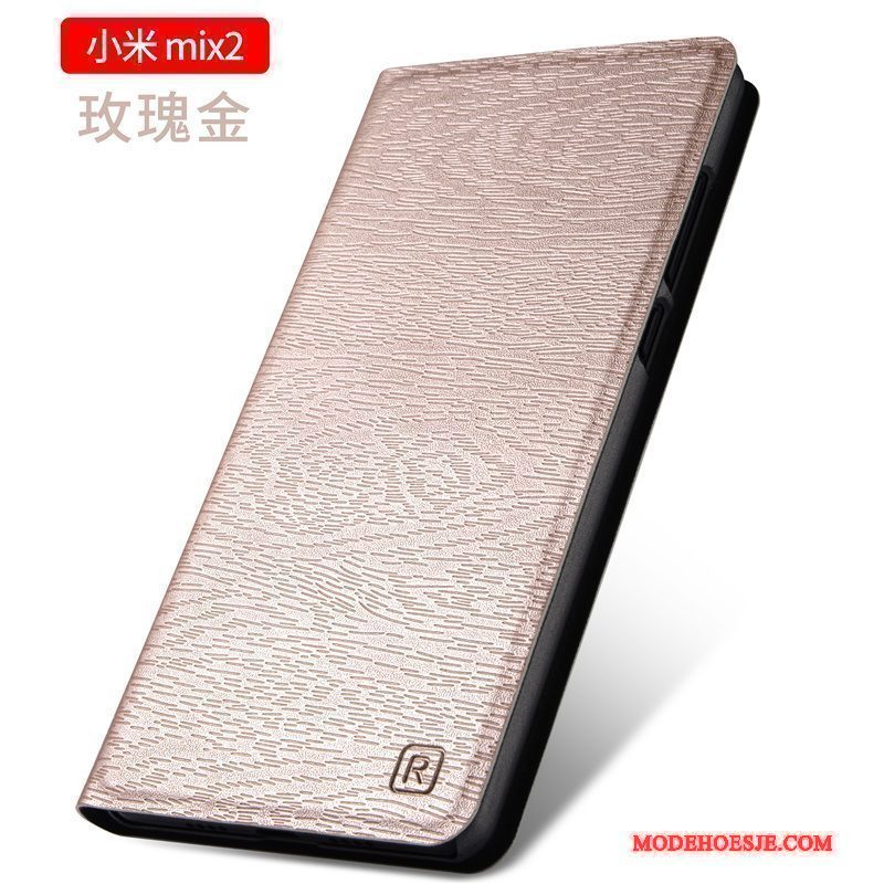 Hoesje Mi Mix 2 Zakken Goud Anti-fall, Hoes Mi Mix 2 Bescherming Telefoon Mini