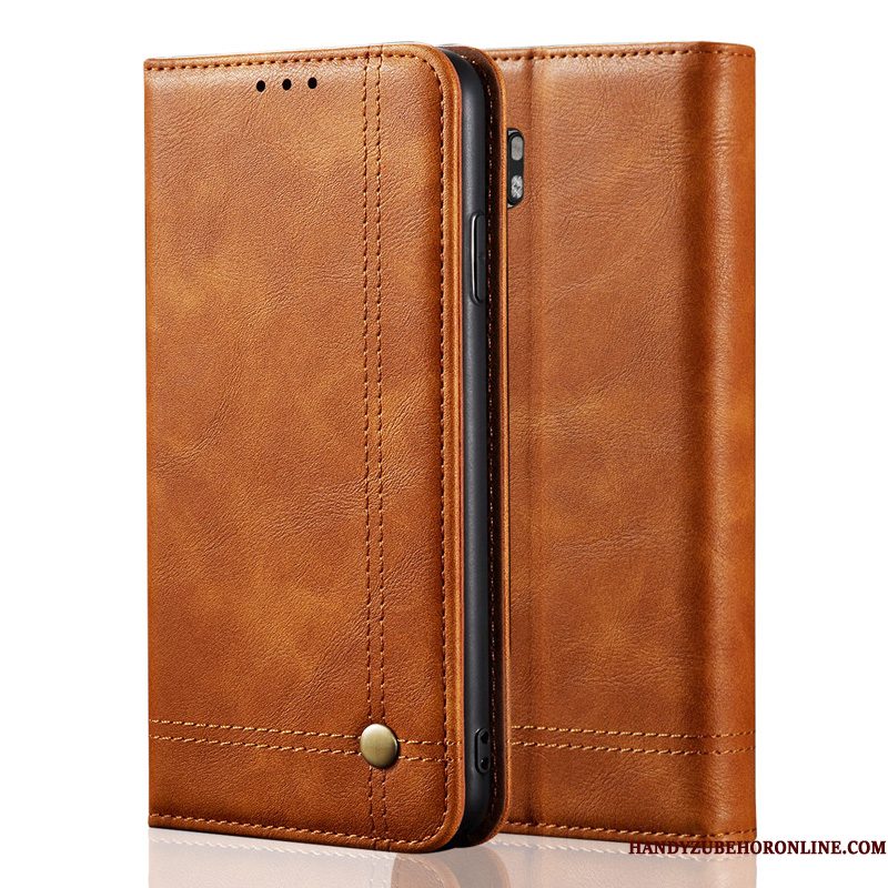 Hoesje Mi Note 10 Bescherming Telefoon Rood, Hoes Mi Note 10 Folio Bedrijf Mini