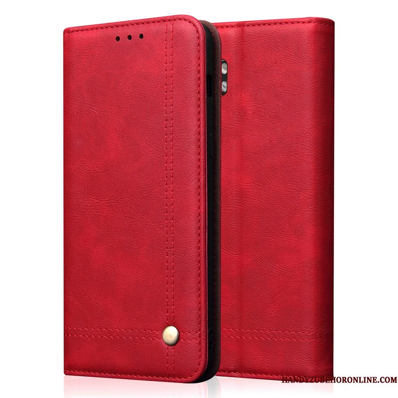Hoesje Mi Note 10 Bescherming Telefoon Rood, Hoes Mi Note 10 Folio Bedrijf Mini