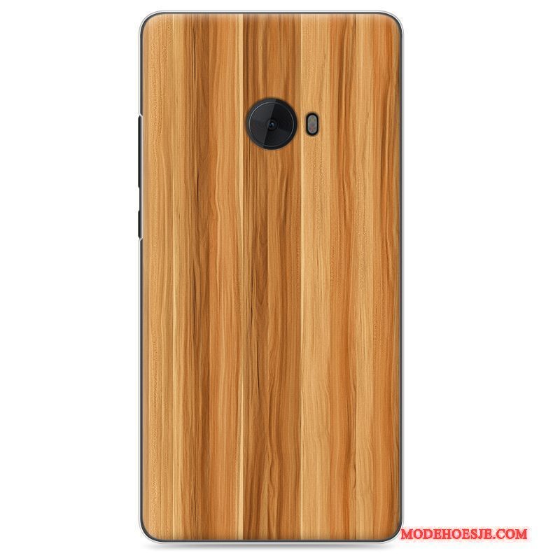 Hoesje Mi Note 2 Houtnerf Telefoon Hard, Hoes Mi Note 2 Bescherming Trend Mini