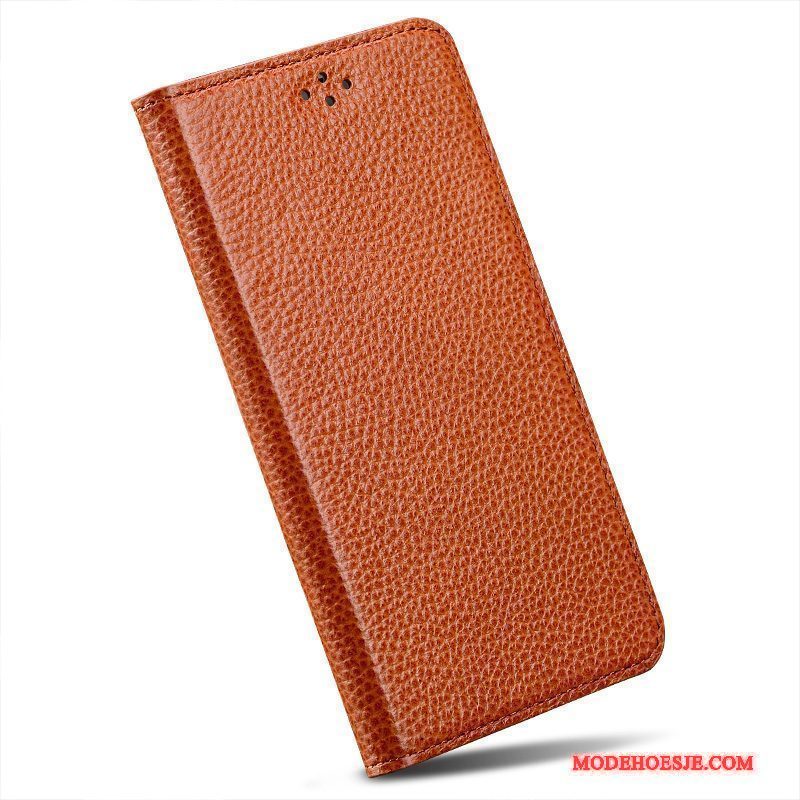 Hoesje Mi Note 2 Leer Anti-fall Rood, Hoes Mi Note 2 Folio Eenvoudige Mini