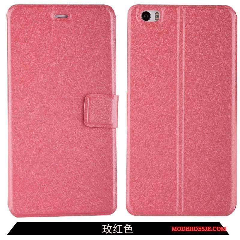 Hoesje Mi Note 2 Leer Mini Trend, Hoes Mi Note 2 Folio Telefoon Roze