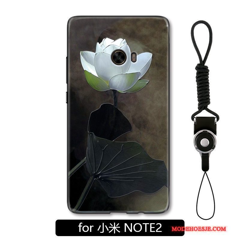 Hoesje Mi Note 2 Luxe Telefoon Mini, Hoes Mi Note 2 Bescherming Inkt Zwart