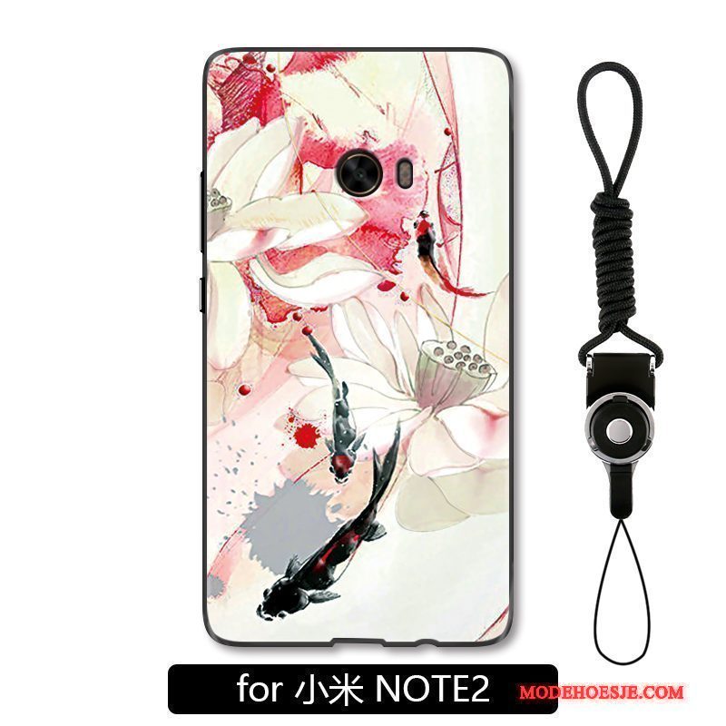 Hoesje Mi Note 2 Scheppend Roze Rood, Hoes Mi Note 2 Bescherming Karper Inkt