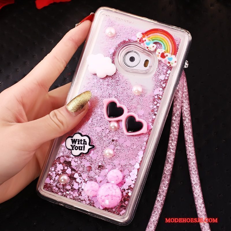 Hoesje Mi Note 2 Siliconen Mini Roze, Hoes Mi Note 2 Bescherming Telefoon