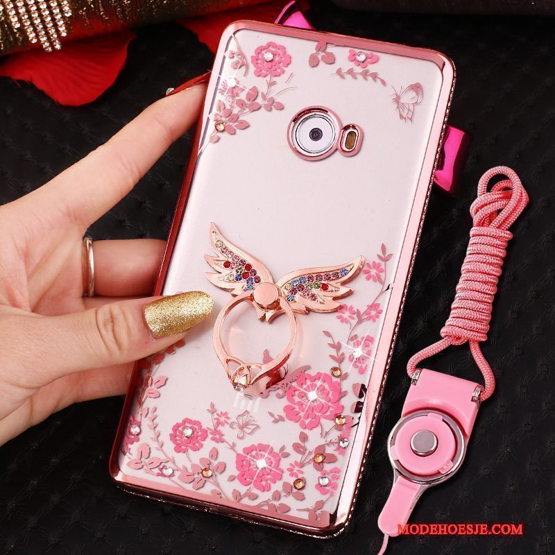 Hoesje Mi Note 2 Siliconen Minitelefoon, Hoes Mi Note 2 Zacht Ring Rose Goud