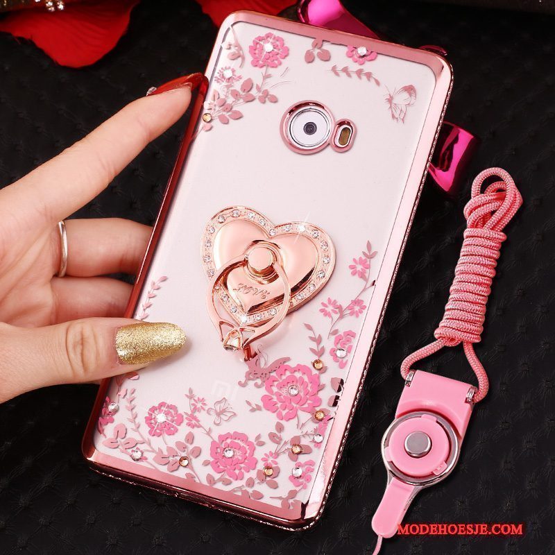 Hoesje Mi Note 2 Siliconen Minitelefoon, Hoes Mi Note 2 Zacht Ring Rose Goud