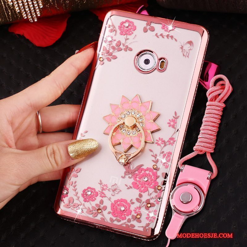 Hoesje Mi Note 2 Siliconen Minitelefoon, Hoes Mi Note 2 Zacht Ring Rose Goud