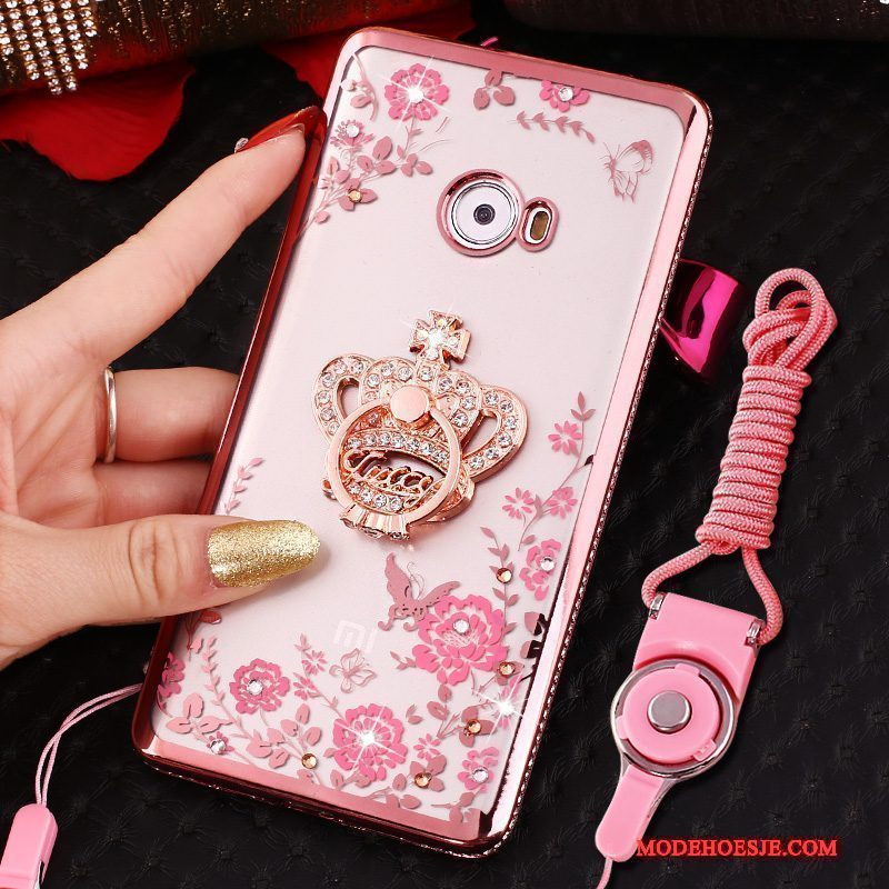 Hoesje Mi Note 2 Siliconen Minitelefoon, Hoes Mi Note 2 Zacht Ring Rose Goud