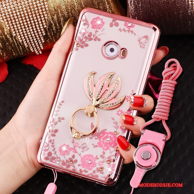 Hoesje Mi Note 2 Siliconen Minitelefoon, Hoes Mi Note 2 Zacht Ring Rose Goud