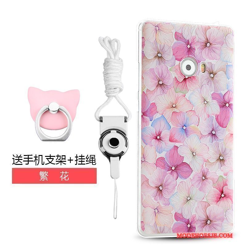 Hoesje Mi Note 2 Siliconen Roze Hanger, Hoes Mi Note 2 Bescherming Mini Trend