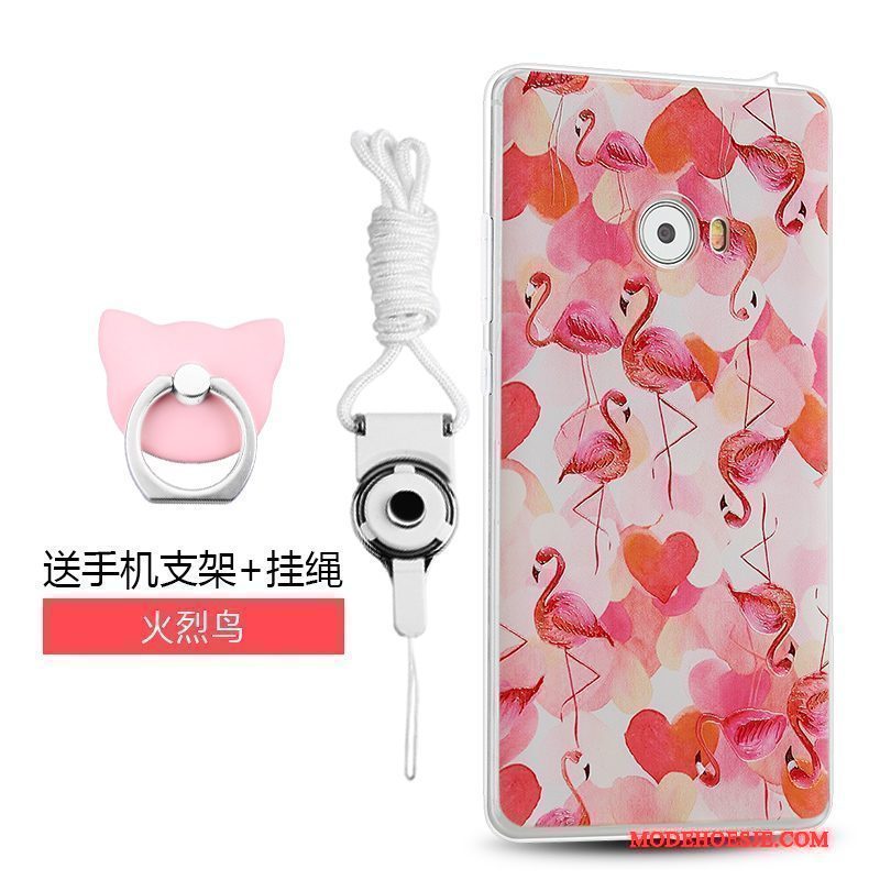 Hoesje Mi Note 2 Siliconen Roze Hanger, Hoes Mi Note 2 Bescherming Mini Trend