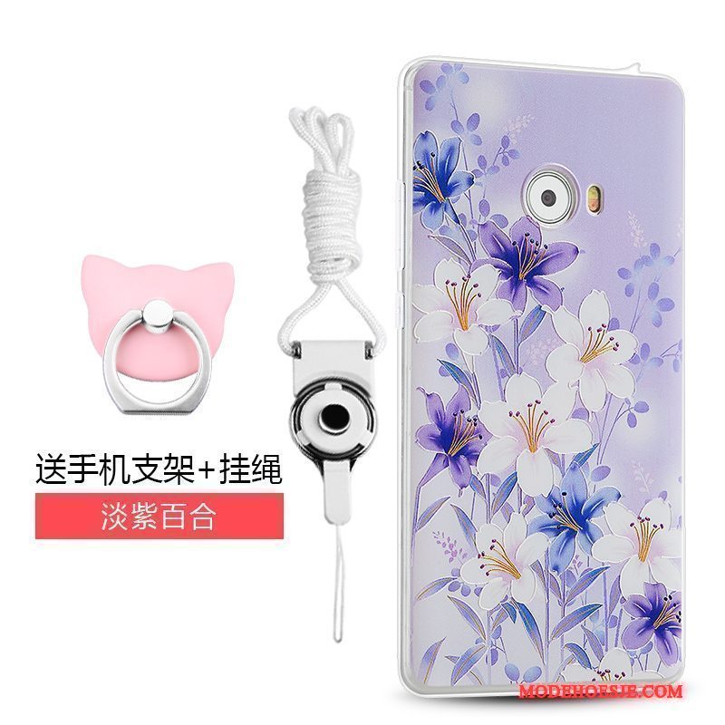 Hoesje Mi Note 2 Siliconen Roze Hanger, Hoes Mi Note 2 Bescherming Mini Trend