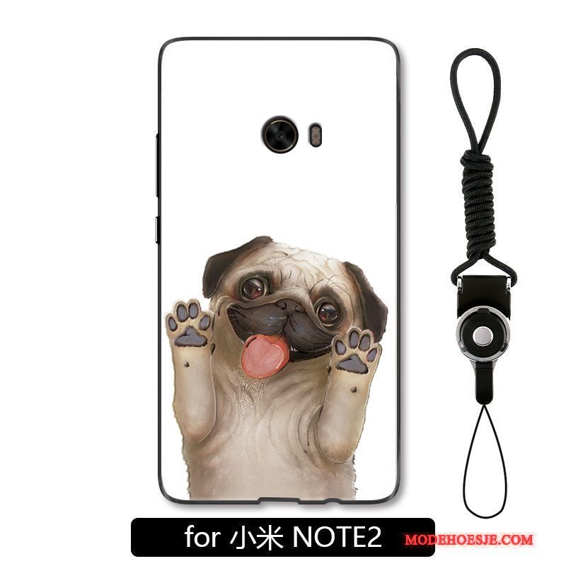 Hoesje Mi Note 2 Spotprent Hond Wit, Hoes Mi Note 2 Bescherming Mooie Mini