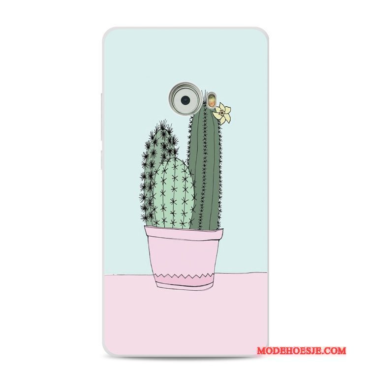 Hoesje Mi Note 2 Zacht Bloemen Mini, Hoes Mi Note 2 Bescherming Rood Lichtblauw