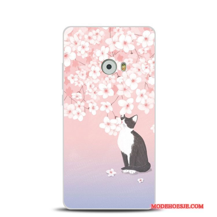 Hoesje Mi Note 2 Zakken Groen Bloemen, Hoes Mi Note 2 Reliëf Kat Mini