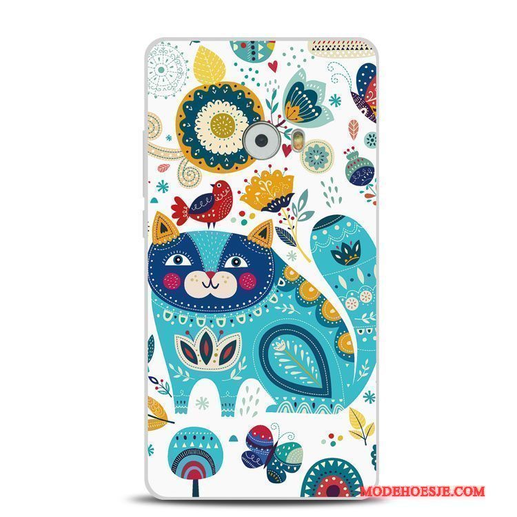 Hoesje Mi Note 2 Zakken Mini Bloemen, Hoes Mi Note 2 Reliëf Leeuwtelefoon