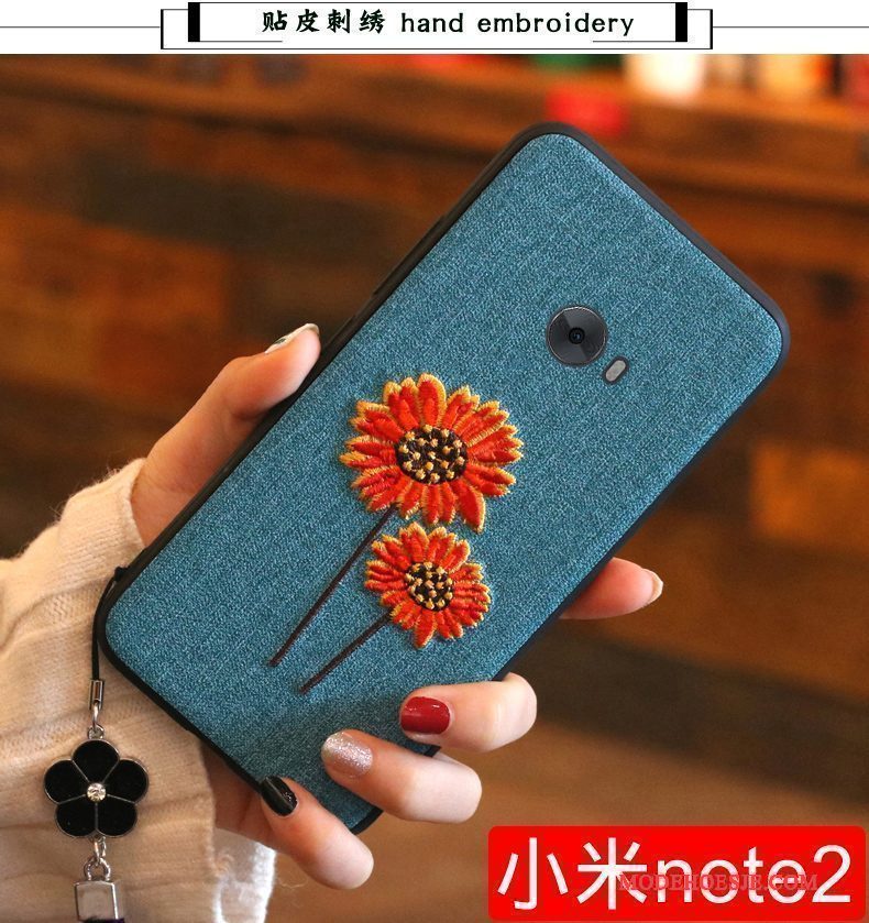 Hoesje Mi Note 2 Zakken Telefoon Trend, Hoes Mi Note 2 Zacht Anti-fall Borduurwerk