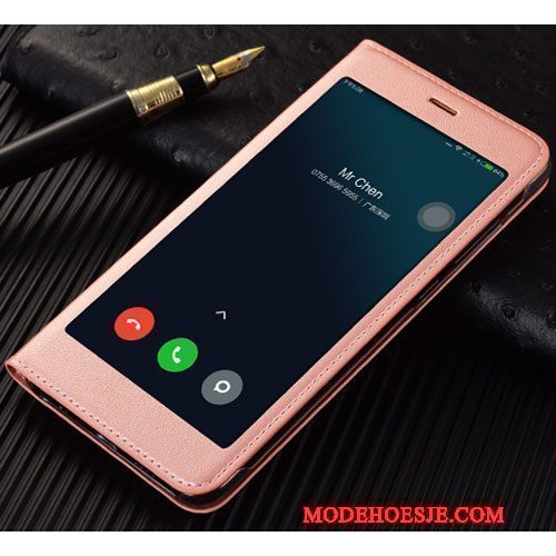 Hoesje Mi Note 3 Leer Telefoon Anti-fall, Hoes Mi Note 3 Zakken Goud Mini