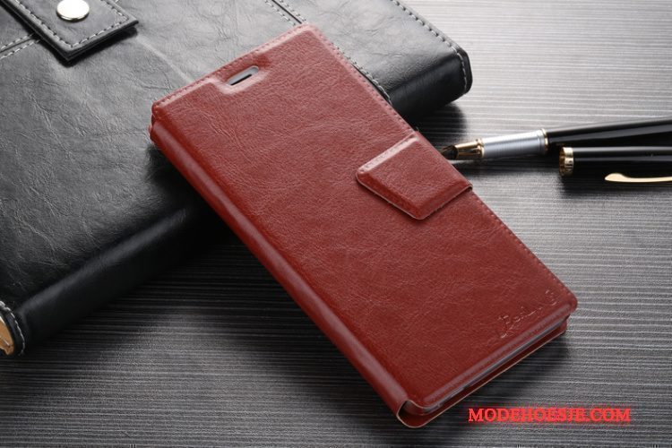 Hoesje Mi Note 3 Leer Telefoon Mini, Hoes Mi Note 3 Folio Anti-fall Trend