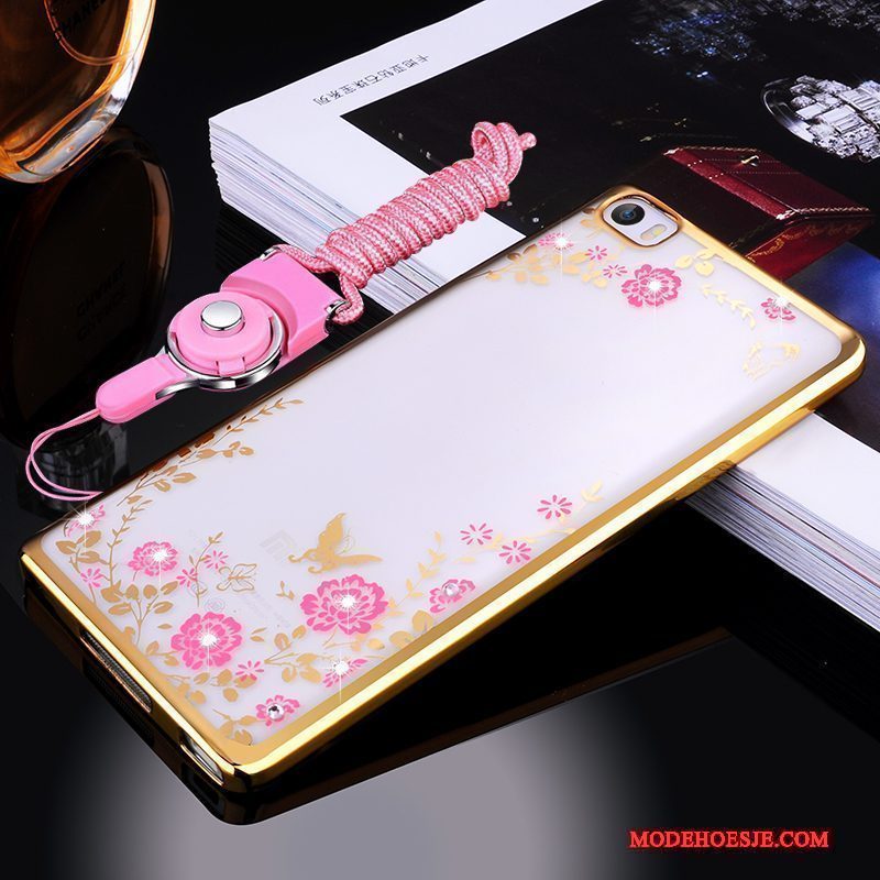 Hoesje Mi Note Zacht Rozetelefoon, Hoes Mi Note Siliconen Anti-fall Mini