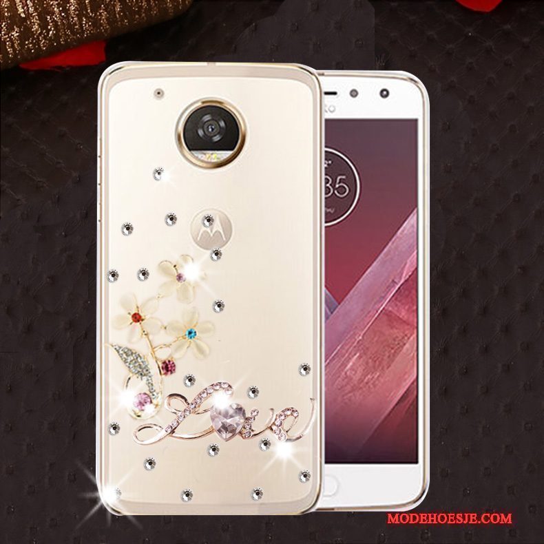 Hoesje Moto E4 Bescherming Anti-fall Roze, Hoes Moto E4 Zacht Telefoon