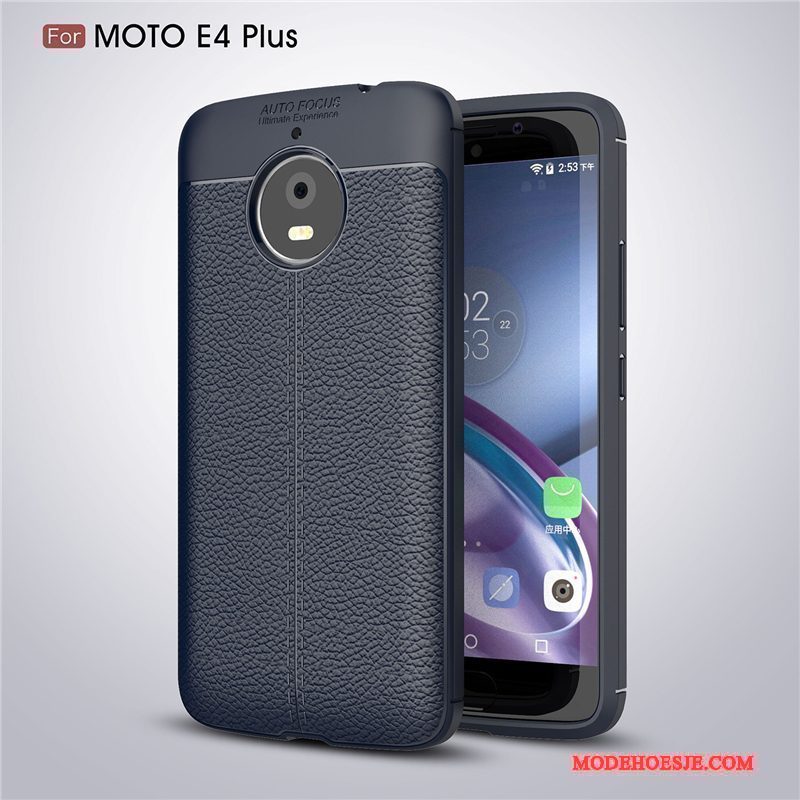 Hoesje Moto E4 Plus Bescherming Telefoon Rood, Hoes Moto E4 Plus Zacht Anti-fall
