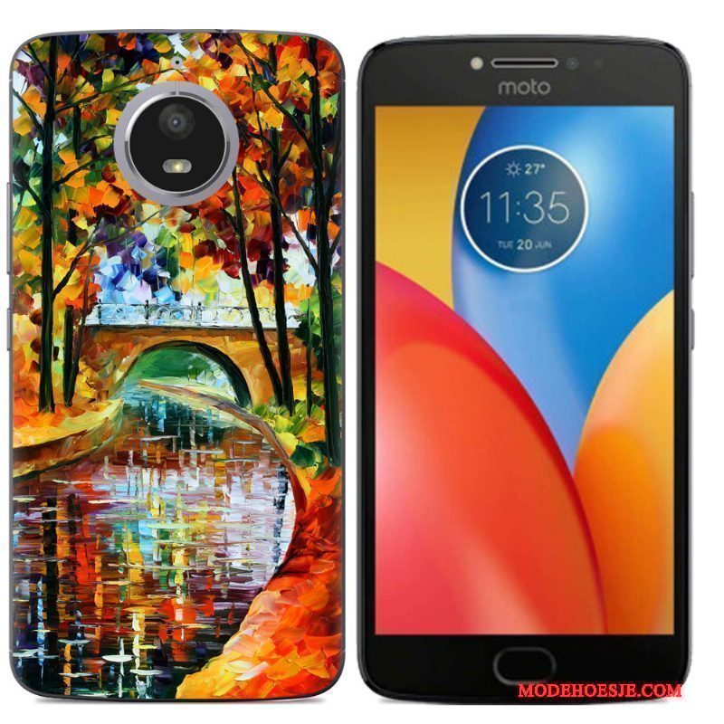 Hoesje Moto E4 Plus Kleur Patroontelefoon, Hoes Moto E4 Plus Ondersteuning Anti-fall