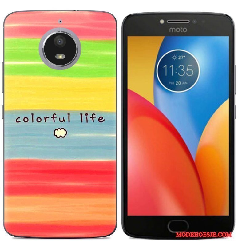 Hoesje Moto E4 Plus Kleur Patroontelefoon, Hoes Moto E4 Plus Ondersteuning Anti-fall