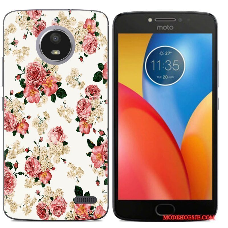 Hoesje Moto E4 Siliconen Zwarttelefoon, Hoes Moto E4 Scheppend