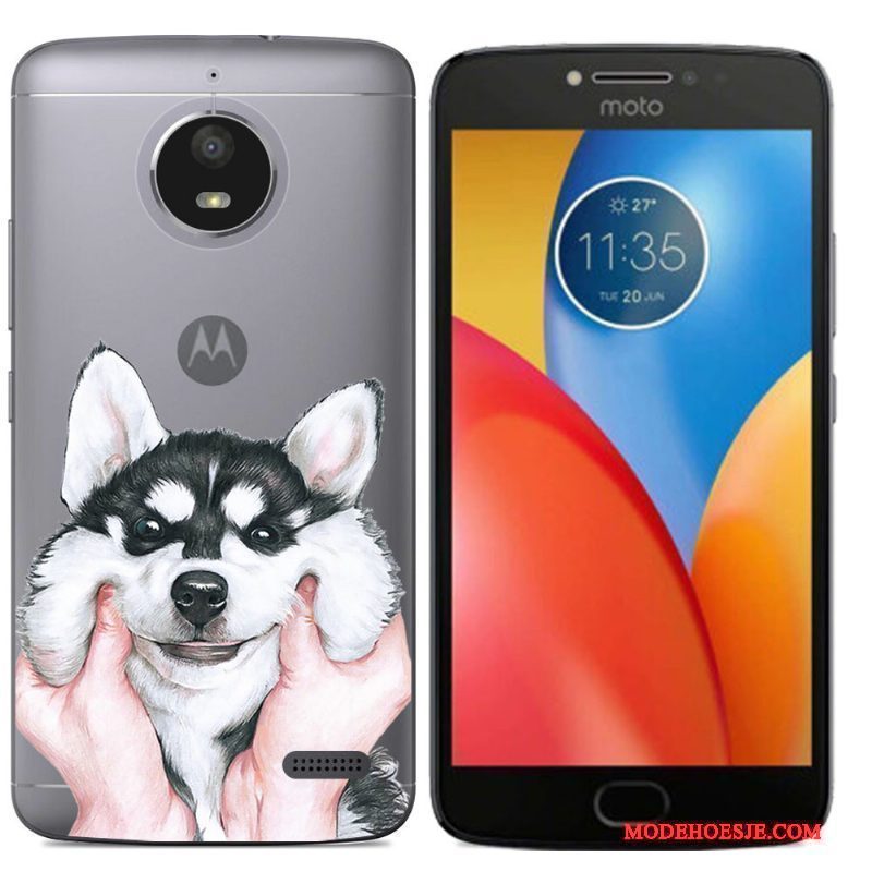 Hoesje Moto E4 Siliconen Zwarttelefoon, Hoes Moto E4 Scheppend