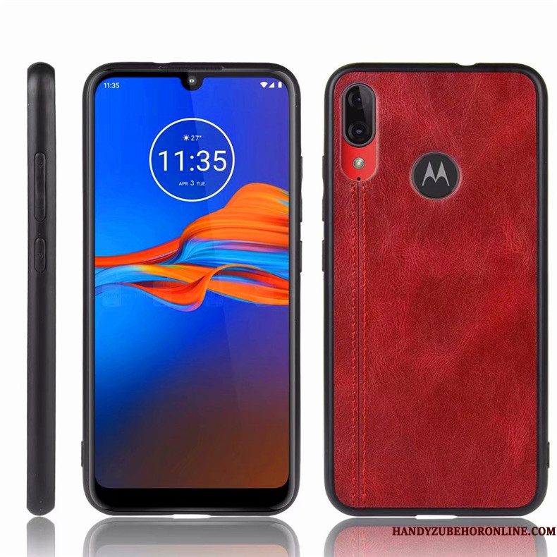 Hoesje Moto E6 Plus Zakken Anti-fall Blauw, Hoes Moto E6 Plus Bescherming Eenvoudigetelefoon