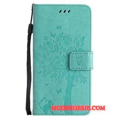 Hoesje Moto G4 Play Folio Blauw Anti-fall, Hoes Moto G4 Play Leer Telefoon