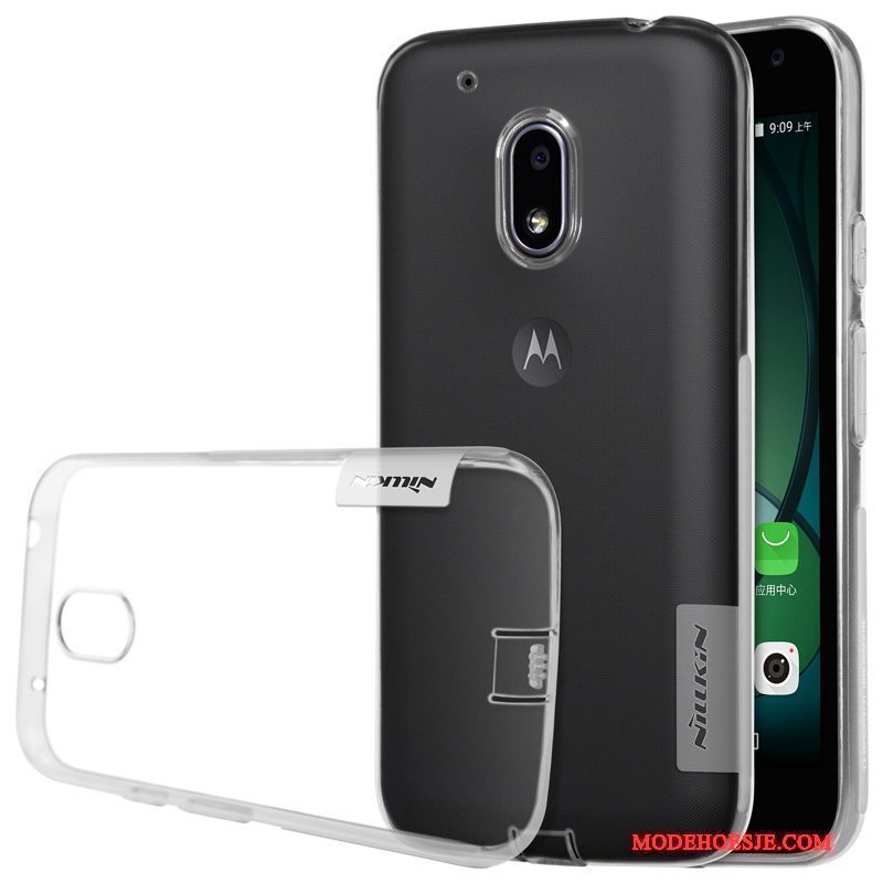 Hoesje Moto G4 Play Zacht Goud Anti-fall, Hoes Moto G4 Play Bescherming Doorzichtigtelefoon