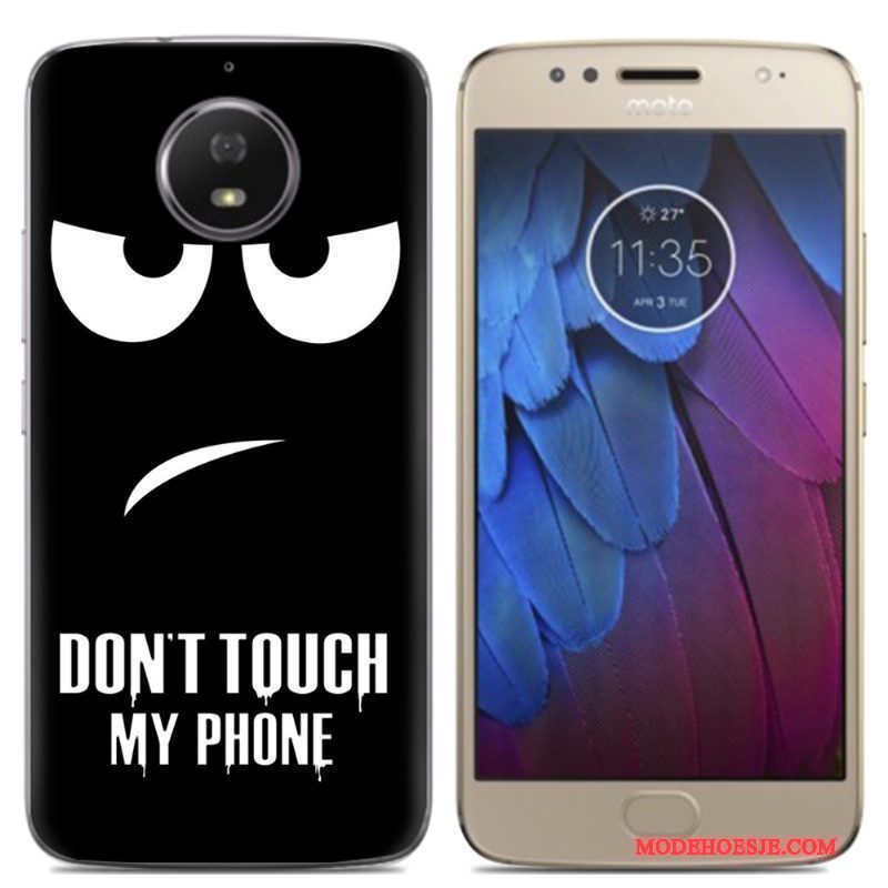 Hoesje Moto G5 Bescherming Anti-fall Groen, Hoes Moto G5 Siliconen Trend Eenvoudige